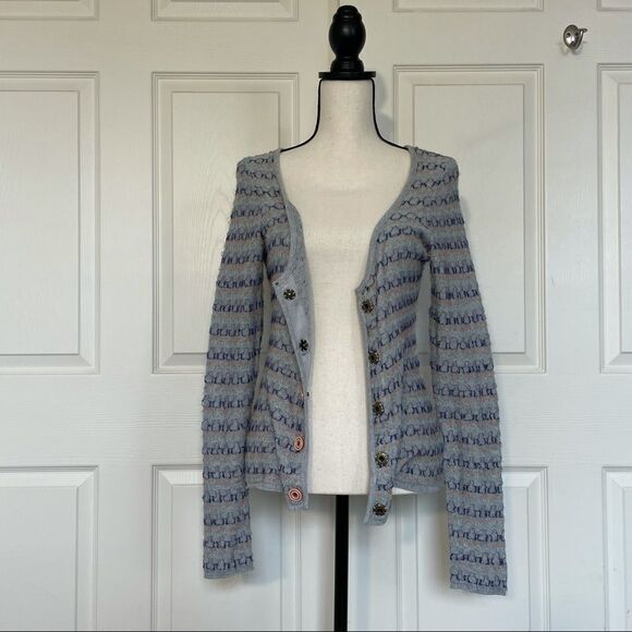 Knitted and Knotted Anthro Embroidered Cardigan, M - Picture 8 of 14